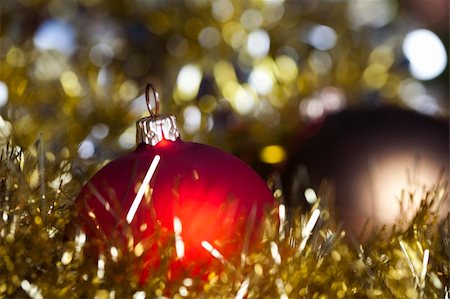 simsearch:632-06354036,k - Photography of baubles connected with Christmas time and Christmas tree. Photographie de stock - Aubaine LD & Abonnement, Code: 400-04632145