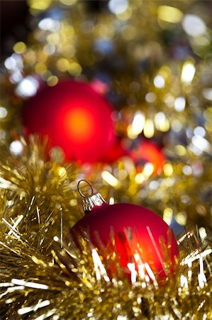 simsearch:632-06354036,k - Photography of baubles connected with Christmas time and Christmas tree. Photographie de stock - Aubaine LD & Abonnement, Code: 400-04632149