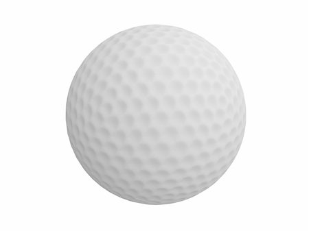 fairplay - 3d rendered golf ball white background Stockbilder - Microstock & Abonnement, Bildnummer: 400-04632767