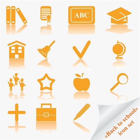 simsearch:400-04109169,k - Back to school icon set. Vector illustration. Foto de stock - Royalty-Free Super Valor e Assinatura, Número: 400-04632804