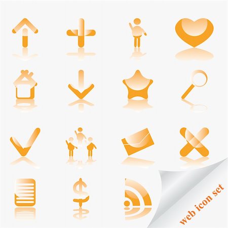 simsearch:400-05151458,k - Glossy web icon set. Vector illustration. Stock Photo - Budget Royalty-Free & Subscription, Code: 400-04632802