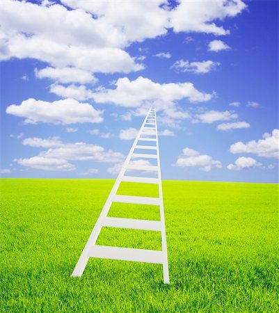 simsearch:400-06481952,k - Conceptual image - ladder in the sky Stock Photo - Budget Royalty-Free & Subscription, Code: 400-04633258