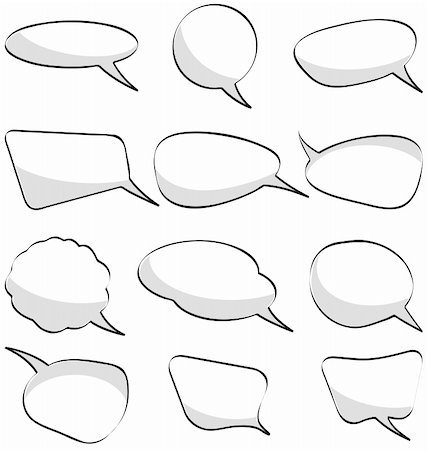 simsearch:400-08133052,k - different speech bubbles easy to edit Stock Photo - Budget Royalty-Free & Subscription, Code: 400-04633457