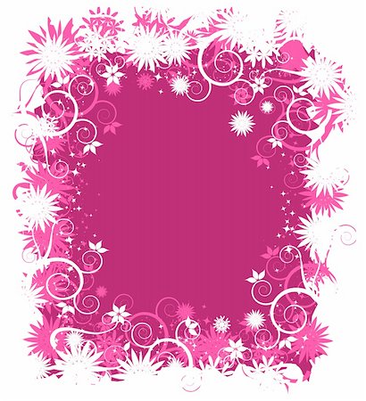flower border design of rose - Abstract floral frame for your design Stock Photo - Budget Royalty-Free & Subscription, Code: 400-04633524