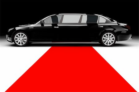 A black limousine with a red carpet Stock Photo - Budget Royalty-Free & Subscription, Code: 400-04633816