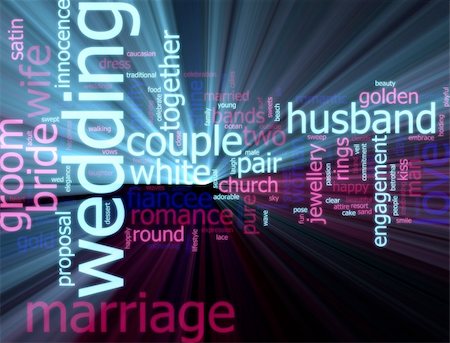 simsearch:400-05332353,k - Word cloud concept illustration of wedding marriage glowing light effect Stock Photo - Budget Royalty-Free & Subscription, Code: 400-04644199