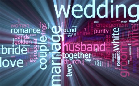 simsearch:400-05332353,k - Word cloud concept illustration of wedding marriage glowing light effect Stock Photo - Budget Royalty-Free & Subscription, Code: 400-04644200