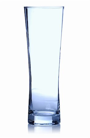 empty beer - Empty beer glass isolated on white background. Soft reflection. Stock Photo - Budget Royalty-Free & Subscription, Code: 400-04644384