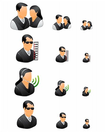 simsearch:400-07975463,k - business people icons black theme - easy to edit vector EPS file Stock Photo - Budget Royalty-Free & Subscription, Code: 400-04644629
