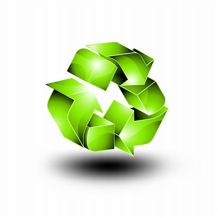 simsearch:400-04306902,k - 3D Recycling Icon - Glossy Design - easy to edit vector EPS file Photographie de stock - Aubaine LD & Abonnement, Code: 400-04644637