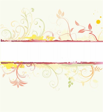 simsearch:400-04142156,k - Vektor-Illustration der eingerichteten Floral dekoratives banner Stockbilder - Microstock & Abonnement, Bildnummer: 400-04644655
