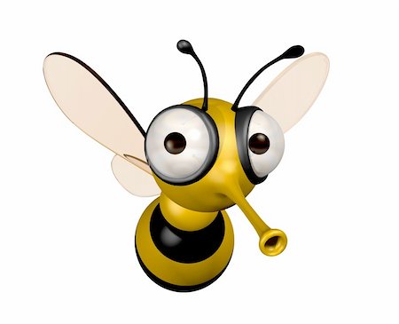 three dimensional funny bee Foto de stock - Royalty-Free Super Valor e Assinatura, Número: 400-04644815