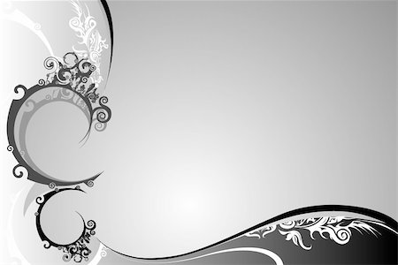 elegant swirl vector accents - background Stock Photo - Budget Royalty-Free & Subscription, Code: 400-04644834