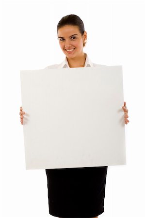 simsearch:400-04340435,k - Beautiful businesswoman showing empty white board Stock Photo - Budget Royalty-Free & Subscription, Code: 400-04644939