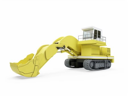 Isolated construction truck over white background Stock Photo - Budget Royalty-Free & Subscription, Code: 400-04644977