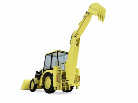 simsearch:400-04490908,k - Isolated construction truck over white background Stockbilder - Microstock & Abonnement, Bildnummer: 400-04644985