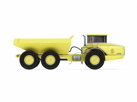 Isolated construction truck over white background Stock Photo - Budget Royalty-Free & Subscription, Code: 400-04644991