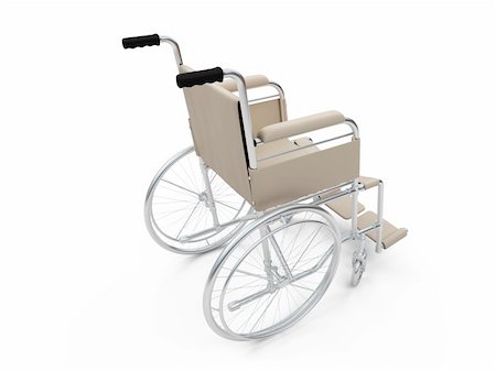 simsearch:400-05147195,k - Isolated wheelchair over white background Stock Photo - Budget Royalty-Free & Subscription, Code: 400-04645011