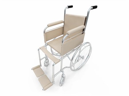 simsearch:400-04685076,k - Isolated wheelchair over white background Stock Photo - Budget Royalty-Free & Subscription, Code: 400-04645012