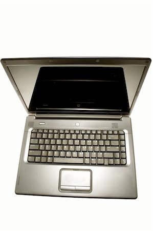 simsearch:400-06857713,k - Laptop computer isolated on white background Fotografie stock - Microstock e Abbonamento, Codice: 400-04645066