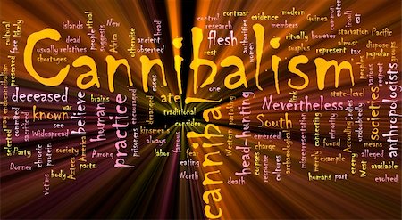 simsearch:400-05332353,k - Word cloud concept illustration of  cannibalism cannibal glowing light effect Stock Photo - Budget Royalty-Free & Subscription, Code: 400-04645073