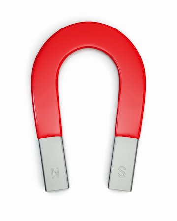 ferradura - Large horseshoe magnet isolated on white. Includes pro clipping path. Foto de stock - Royalty-Free Super Valor e Assinatura, Número: 400-04645311