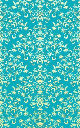 simsearch:400-04686213,k - Decorative blue and gold royal seamless floral ornament Stock Photo - Budget Royalty-Free & Subscription, Code: 400-04645367