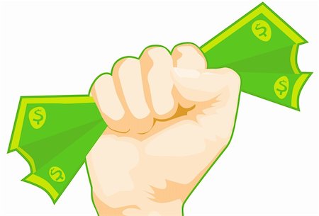 Image of a fist with cash. Stock Photo - Budget Royalty-Free & Subscription, Code: 400-04645613