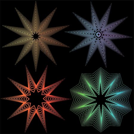 simsearch:400-04646511,k - Set of 3D star images. Photographie de stock - Aubaine LD & Abonnement, Code: 400-04645696