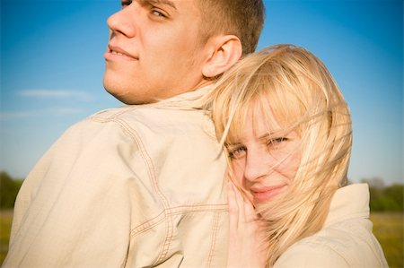 Close-up portrait of lovely couple Stock Photo - Budget Royalty-Free & Subscription, Code: 400-04646089