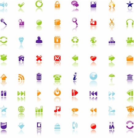 simsearch:400-05126116,k - Icons set for web. Vector illustration Fotografie stock - Microstock e Abbonamento, Codice: 400-04646428