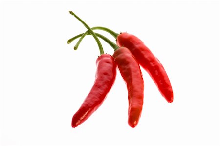 simsearch:400-05732421,k - hot chilli peppers isolated on white Photographie de stock - Aubaine LD & Abonnement, Code: 400-04646959