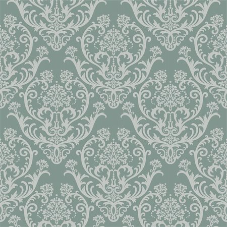 damask vector - Seamless green floral damask wallpaper. Available in vector format. Vector format is Adobe illustrator EPS file, compressed in a zip file. The document can be scaled to any size without loss of quality. Stock Photo - Budget Royalty-Free & Subscription, Code: 400-04647045