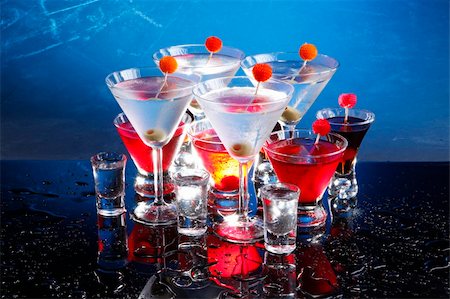 Martini, Cosmopolitan, russian and shooters Stock Photo - Budget Royalty-Free & Subscription, Code: 400-04647107