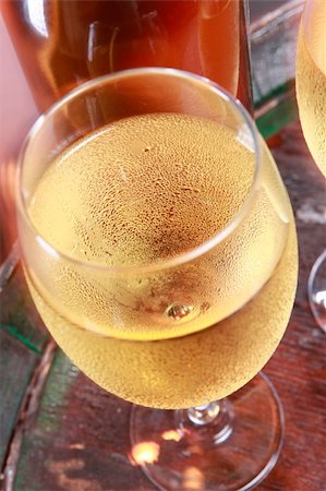 Close up of very cold white wine glasses Stock Photo - Budget Royalty-Free & Subscription, Code: 400-04647338