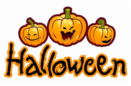 simsearch:400-07793717,k - Halloween titling with three pumpkin heads of Jack-O-Lantern Photographie de stock - Aubaine LD & Abonnement, Code: 400-04647497