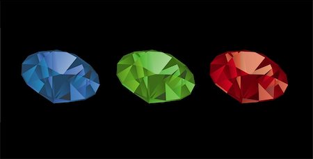 emerald gemstones - Diamonds vector Stock Photo - Budget Royalty-Free & Subscription, Code: 400-04647660