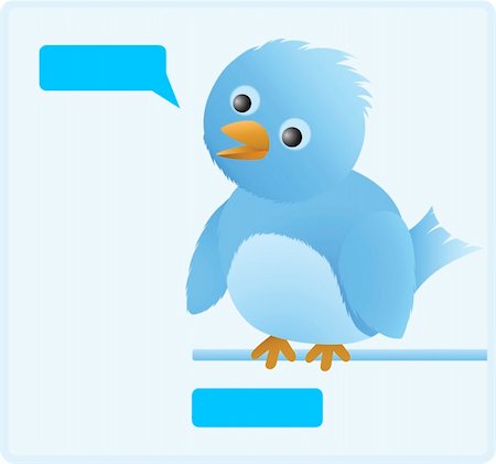 Cute blue winter bird - icon template Stockbilder - Microstock & Abonnement, Bildnummer: 400-04647798