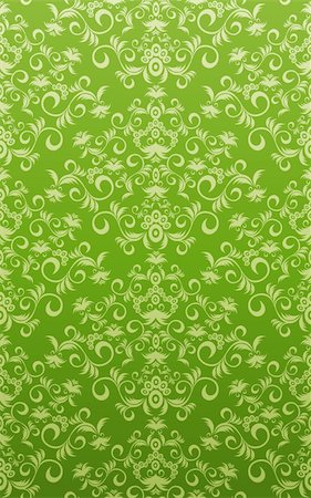 simsearch:400-04836796,k - Decorative green and gold royal seamless floral ornament Stock Photo - Budget Royalty-Free & Subscription, Code: 400-04647806