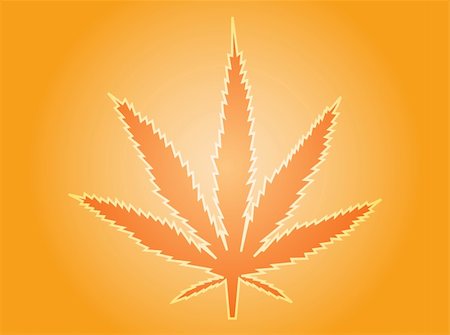 Marijuana cannabis leaf illustration, abstract symbol design Stock Photo - Budget Royalty-Free & Subscription, Code: 400-04647893