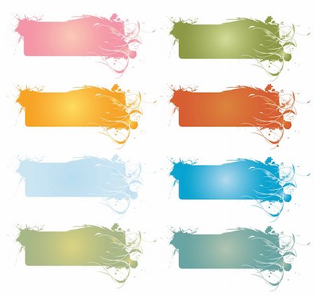 simsearch:400-04160269,k - Set of colored grunge banners Stock Photo - Budget Royalty-Free & Subscription, Code: 400-04648532