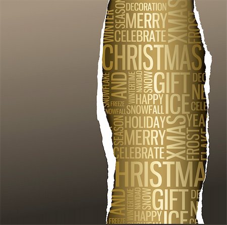 simsearch:400-08302730,k - Abstract Christmas card - golden season words with dark paper Fotografie stock - Microstock e Abbonamento, Codice: 400-04648629