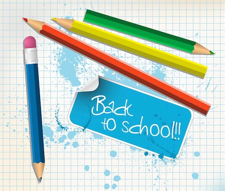 simsearch:400-06527396,k - Back to school poster with colorful pencils Foto de stock - Royalty-Free Super Valor e Assinatura, Número: 400-04648637