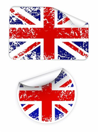 simsearch:400-07823968,k - Set of labels with United Kingdom flag Stock Photo - Budget Royalty-Free & Subscription, Code: 400-04648687