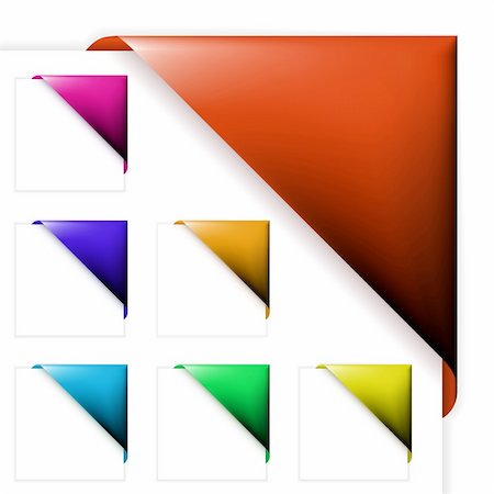 simsearch:400-05920208,k - Set of various colorful corner ribbons (without text) Stockbilder - Microstock & Abonnement, Bildnummer: 400-04648692