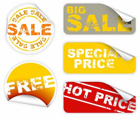 simsearch:400-05066572,k - Set of labels badges and stickers for sale and hot price Foto de stock - Royalty-Free Super Valor e Assinatura, Número: 400-04648704