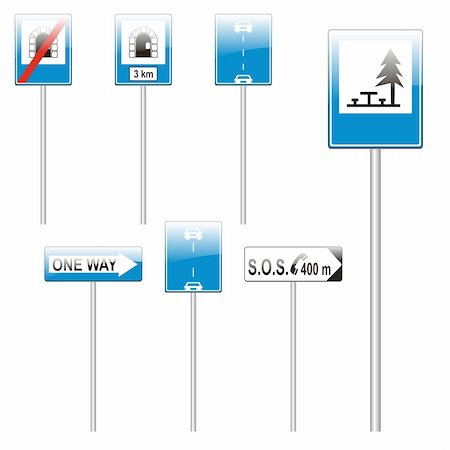 simsearch:400-04648983,k - three hundred fully editable vector european traffic signs with details ready to use Stock Photo - Budget Royalty-Free & Subscription, Code: 400-04648914