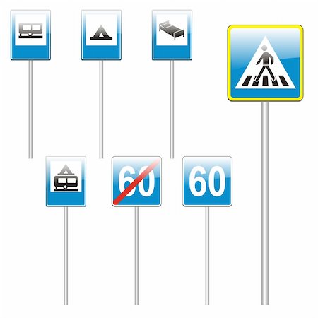 simsearch:400-04648983,k - three hundred fully editable vector european traffic signs with details ready to use Stock Photo - Budget Royalty-Free & Subscription, Code: 400-04648910