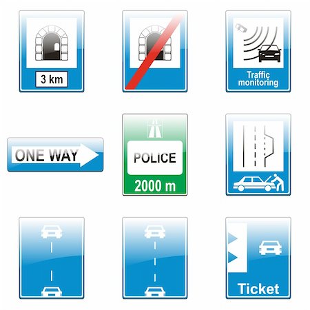 simsearch:400-04648983,k - three hundred fully editable vector european traffic signs with details ready to use Stock Photo - Budget Royalty-Free & Subscription, Code: 400-04648935