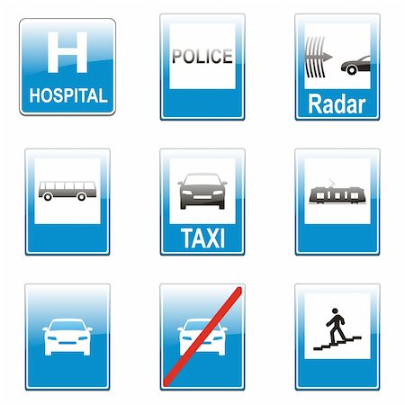 simsearch:400-04648983,k - three hundred fully editable vector european traffic signs with details ready to use Stock Photo - Budget Royalty-Free & Subscription, Code: 400-04648931